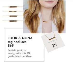 Jook and Nona Engraved “LOVE” Tag Necklace
